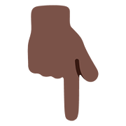 👇🏿 Emoji Dorso Da Mão Com Dedo Indicador Apontando Para Baixo: Pele Escura na Google Android 7.0.