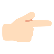 Emoji 👉🏻 Indice Verso Destra: Carnagione Chiara su Google Android 7.0.