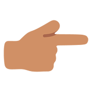 👉🏽 Emoji Dorso Da Mão Com Dedo Indicador Apontando Para A Direita: Pele Morena na Google Android 7.0.