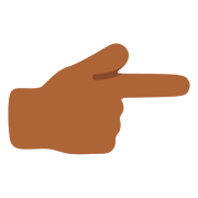 👉🏾 Emoji nach rechts weisender Zeigefinger: mitteldunkle Hautfarbe Google Android 7.0.