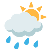 Emoji 🌦️ Sole Coperto E Pioggia su Google Android 7.0.