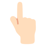 👆🏻 Emoji Dorso Da Mão Com Dedo Indicador Apontando Para Cima: Pele Clara na Google Android 7.0.