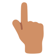 👆🏽 Emoji Dorso Da Mão Com Dedo Indicador Apontando Para Cima: Pele Morena na Google Android 7.0.