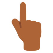 👆🏾 Emoji Dorso Da Mão Com Dedo Indicador Apontando Para Cima: Pele Morena Escura na Google Android 7.0.