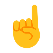 ☝️ Emoji nach oben weisender Zeigefinger von vorne Google Android 7.0.