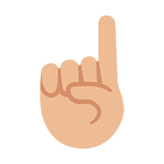 ☝🏼 Emoji nach oben weisender Zeigefinger von vorne: mittelhelle Hautfarbe Google Android 7.0.
