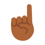 Emoji ☝🏾 Indice Verso L’alto: Carnagione Abbastanza Scura su Google Android 7.0.