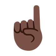 ☝🏿 Emoji Dedo índice Hacia Arriba: Tono De Piel Oscuro en Google Android 7.0.
