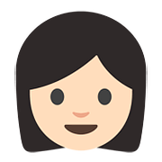 👩🏻 Emoji Frau: helle Hautfarbe Google Android 7.0.