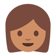 Émoji 👩🏽 Femme : Peau Légèrement Mate sur Google Android 7.0.