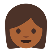 👩🏾 Emoji Frau: mitteldunkle Hautfarbe Google Android 7.0.
