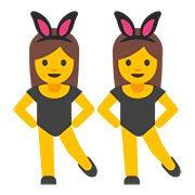 Émoji 👯 Personnes Avec Des Oreilles De Lapin sur Google Android 7.0.