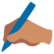 ✍🏽 Emoji Mano Escribiendo: Tono De Piel Medio en Google Android 7.0.