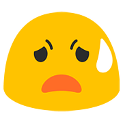 Emoji 😧 Faccina Angosciata su Google Android 7.1.