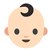 👶🏻 Emoji Bebé: Tono De Piel Claro en Google Android 7.1.