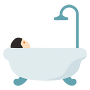 Emoji 🛀🏻 Persona Che Fa Il Bagno: Carnagione Chiara su Google Android 7.1.
