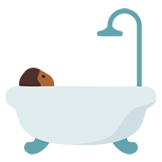 Emoji 🛀🏾 Persona Che Fa Il Bagno: Carnagione Abbastanza Scura su Google Android 7.1.