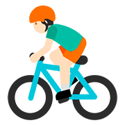 🚴🏻 Emoji Persona En Bicicleta: Tono De Piel Claro en Google Android 7.1.