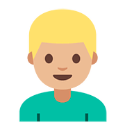 Emoji 👱🏼‍♂️ Uomo Biondo: Carnagione Abbastanza Chiara su Google Android 7.1.
