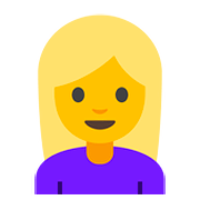 👱‍♀️ Emoji Mulher: Cabelo Loiro na Google Android 7.1.