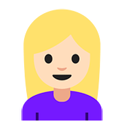 Emoji 👱🏻‍♀️ Donna Bionda: Carnagione Chiara su Google Android 7.1.