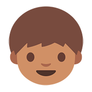 👦🏽 Emoji Niño: Tono De Piel Medio en Google Android 7.1.