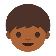 Emoji 👦🏾 Bambino: Carnagione Abbastanza Scura su Google Android 7.1.