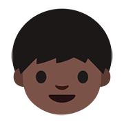👦🏿 Emoji Niño: Tono De Piel Oscuro en Google Android 7.1.