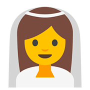 👰 Emoji Person mit Schleier Google Android 7.1.