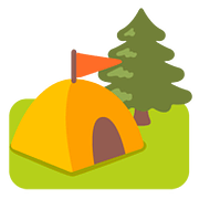 Émoji 🏕️ Camping sur Google Android 7.1.
