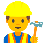 👷 Emoji Bauarbeiter(in) Google Android 7.1.