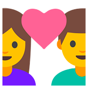 Emoji 💑 Coppia Con Cuore su Google Android 7.1.