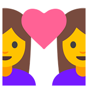👩‍❤️‍👩 Emoji Liebespaar: Frau, Frau Google Android 7.1.