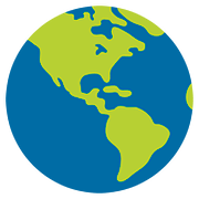 Émoji 🌎 Globe Tourné Sur Les Amériques sur Google Android 7.1.