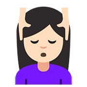 💆🏻 Emoji Person, die eine Kopfmassage bekommt: helle Hautfarbe Google Android 7.1.