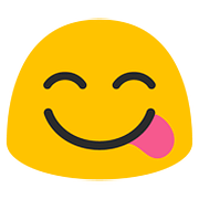 Emoji 😋 Faccina Che Si Lecca I Baffi su Google Android 7.1.