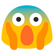 😱 Emoji vor Angst schreiendes Gesicht Google Android 7.1.
