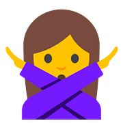 🙅 Emoji Pessoa Fazendo Gesto De «não» na Google Android 7.1.