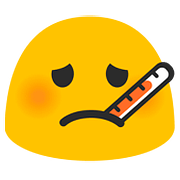 🤒 Emoji Gesicht mit Fieberthermometer Google Android 7.1.