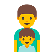 Émoji 👨‍👦 Famille : Homme Et Garçon sur Google Android 7.1.