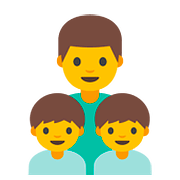 👨‍👦‍👦 Emoji Familie: Mann, Junge und Junge Google Android 7.1.