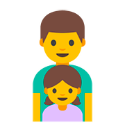 👨‍👧 Emoji Familie: Mann, Mädchen Google Android 7.1.