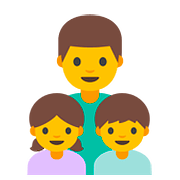 👨‍👧‍👦 Emoji Família: Homem, Menina E Menino na Google Android 7.1.