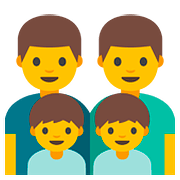 👨‍👨‍👦‍👦 Emoji Familie: Mann, Mann, Junge und Junge Google Android 7.1.