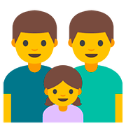 👨‍👨‍👧 Emoji Familie: Mann, Mann und Mädchen Google Android 7.1.