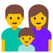 👨‍👩‍👦 Emoji Família: Homem, Mulher E Menino na Google Android 7.1.