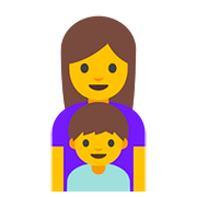 Émoji 👩‍👦 Famille : Femme Et Garçon sur Google Android 7.1.