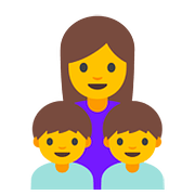 👩‍👦‍👦 Emoji Familie: Frau, Junge und Junge Google Android 7.1.