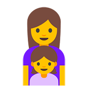 👩‍👧 Emoji Familie: Frau, Mädchen Google Android 7.1.