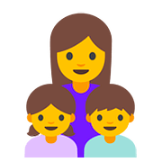 👩‍👧‍👦 Emoji Familia: Mujer, Niña, Niño en Google Android 7.1.